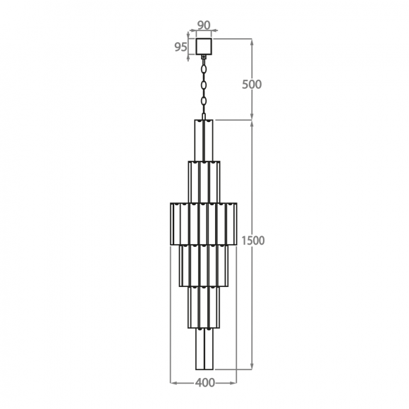 Люстра каскадная Bella Figura Mayfair CL129 Люстра каскадная Bella Figura Mayfair CL129