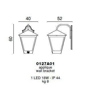 Уличный настенный светильник Beby Group Outdoor 0127A01 Metallized gold Matt Уличный настенный светильник Beby Group Outdoor 0127A01 Metallized gold Matt