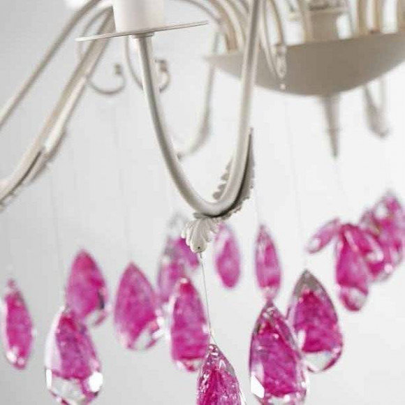 Люстра Beby Group Nuovo Vintage 511/10 White Leather 01 White flowers Fuxia Люстра Beby Group Nuovo Vintage 511/10 White Leather 01 White flowers Fuxia