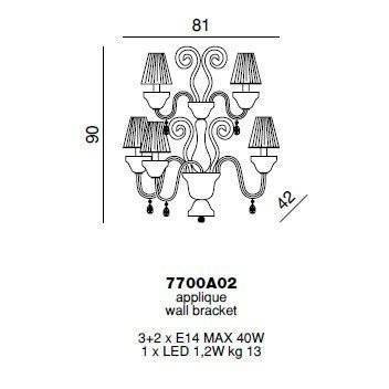 Бра Beby La Femme 7700A02 Chrome Red Sensuelle 280 Swarovski Almond
