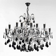 Люстра Beby Group Nuovo Vintage 6105/15+3 LED Glossy Black SWAROVSKI ELEMENTS