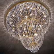 Потолочный светильник Beby Group Empire 1570/12+6PL Light gold CUT CRYSTAL Потолочный светильник Beby Group Empire 1570/12+6PL Light gold CUT CRYSTAL
