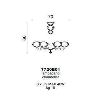 Люстра Beby Group Gloss 7720B01 Chrome Azzurro Cielo Люстра Beby Group Gloss 7720B01 Chrome Azzurro Cielo