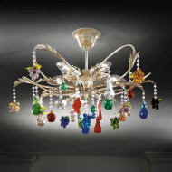 Потолочная люстра Beby Group Fruit 104/5 Ivory Gold multi murano