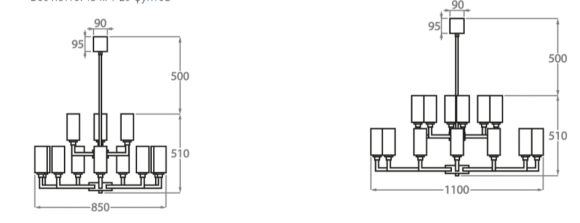 Люстра на штанге Bella Figura Murano CL627-12+6 Люстра на штанге Bella Figura Murano CL627-12+6