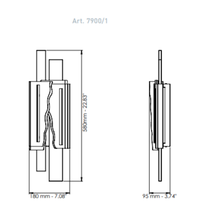 Настенный светильник Patrizia Volpato Flow 7900/1 Настенный светильник Patrizia Volpato Flow 7900/1