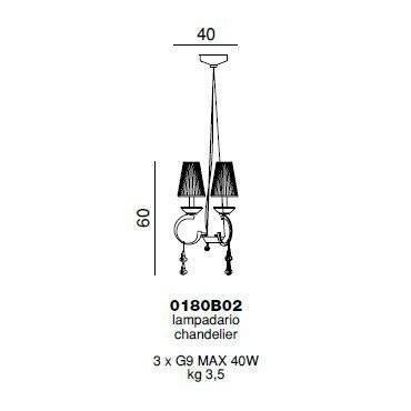 Люстра Beby Group Prestige 0180B02 Chrome 024 Half Cut Plaque