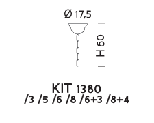 Подвесной светильник Sylkom Dolfin KIT 1380 /3 /5 /6 /8 /6+3 /8+4