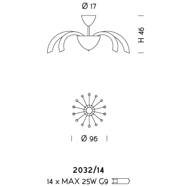 Подвесной светильник Sylkom Phoenix 2032/14