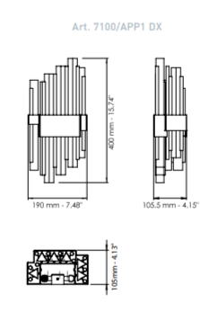 Настенный светильник Patrizia Volpato Diamante 7100/APP1