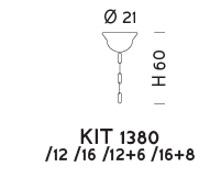 Подвесной светильник Sylcom Dolfin KIT 1380 /12 /16 /12+6 /16+8