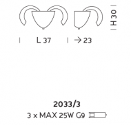 Настенный светильник Sylkom Phoenix 2033/3 Настенный светильник Sylkom Phoenix 2033/3