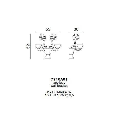 Бра Beby Group Vanite 7710A01 Gold Chocolate Бра Beby Group Vanite 7710A01 Gold Chocolate