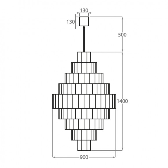 Люстра каскадная Bella Figura Retro Murano CL429-COL Люстра каскадная Bella Figura Retro Murano CL429-COL