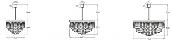Люстра на штанге Bella Figura Retro Murano CL463 Люстра на штанге Bella Figura Retro Murano CL463