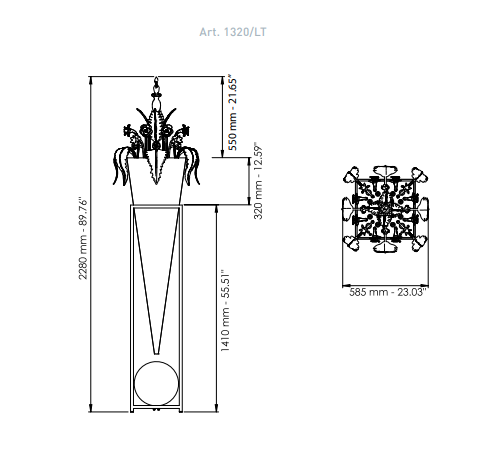 Торшер Patrizia Volpato Iconica 1320/LT Торшер Patrizia Volpato Iconica 1320/LT