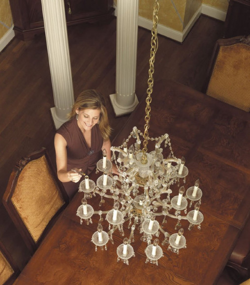 Лифт для люстры до 454 кг Aladdin Light Lift ALL1000RM для дистанционной установки (трос до 36,6 м)