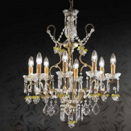 Люстра Beby Group Old style 3312/8 Green gold CUT WITH GLASS FRUITS