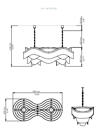 Подвесная люстра Patrizia Volpato Venezia 4815