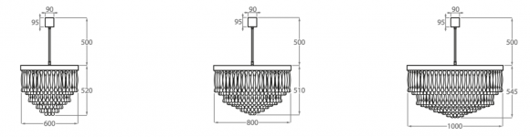 Люстра на штанге Bella Figura Retro Murano CL464 Люстра на штанге Bella Figura Retro Murano CL464
