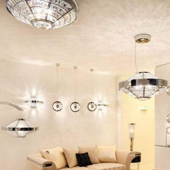 Подвесной светильник Beby Group Stone 5150E01 Satin Chrome Cut Almond Turquoise