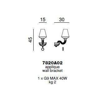 Бра Beby Group Pure 7820A02 Chrome Turquoise Capri White White Silver Leaf Бра Beby Group Pure 7820A02 Chrome Turquoise Capri White White Silver Leaf