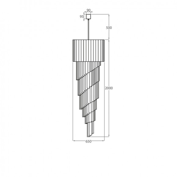 Люстра каскадная Bella Figura Retro Murano CL410 Люстра каскадная Bella Figura Retro Murano CL410