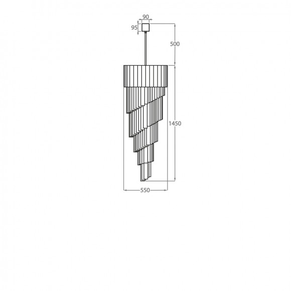 Люстра каскадная Bella Figura Retro Murano CL410 Люстра каскадная Bella Figura Retro Murano CL410