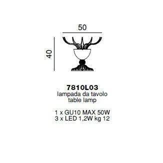 Настольная лампа Beby Garden Party 7810L03 Chrome Silver Cortina SW Silver Night Настольная лампа Beby Garden Party 7810L03 Chrome Silver Cortina SW Silver Night