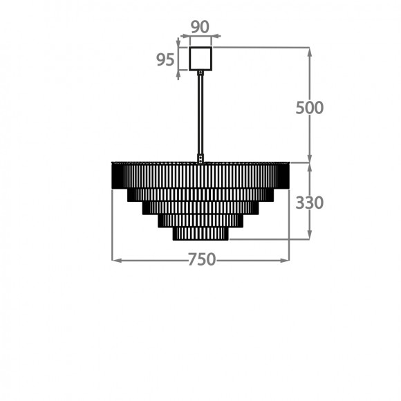 Люстра на штанге Bella Figura Retro Murano CL456 Люстра на штанге Bella Figura Retro Murano CL456