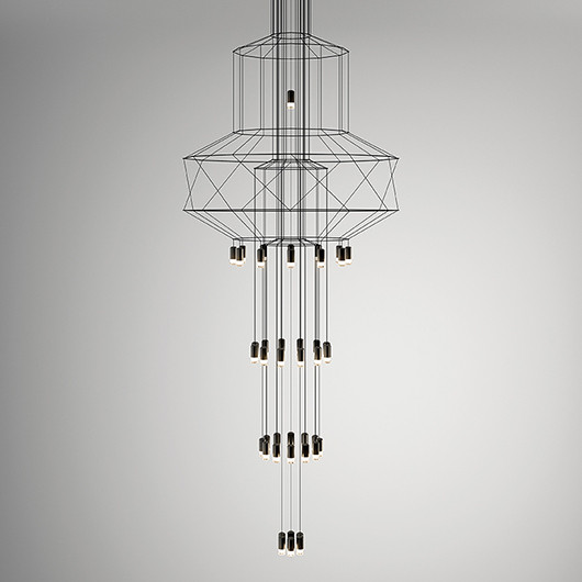 Подвесная люстра Vibia Wireflow chandelier 0375 Подвесная люстра Vibia Wireflow chandelier 0375