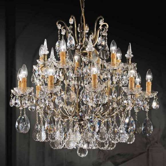 Люстра Beby Group Old style 3322/10+5 Black gold CUT CRYSTAL