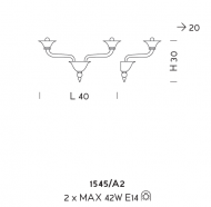 Настенный светильник Sylkom Corner 1545/A2 Настенный светильник Sylkom Corner 1545/A2