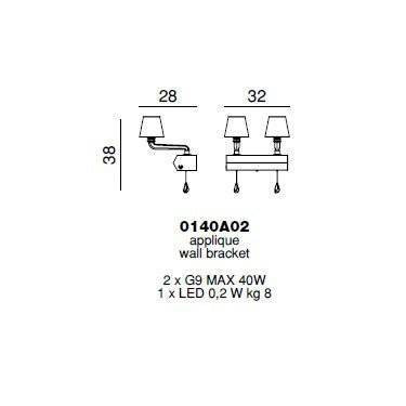 Бра Beby Group Platinum 0140A02 Chrome Swarovski Plaque Бра Beby Group Platinum 0140A02 Chrome Swarovski Plaque
