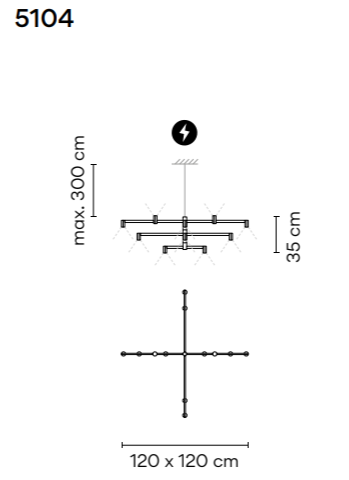 Подвесной светильник Vibia Nexum 5104 Подвесной светильник Vibia Nexum 5104