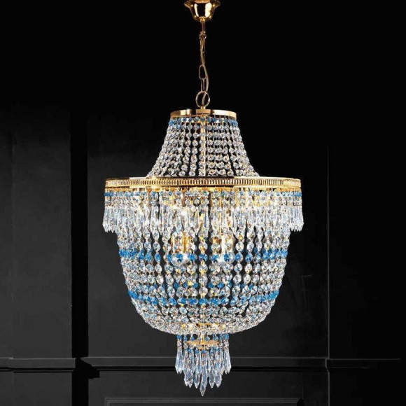 Подвесной светильник Beby Group Empire 1581/12 Light gold SWAROVSKI ELEMENTS Подвесной светильник Beby Group Empire 1581/12 Light gold SWAROVSKI ELEMENTS