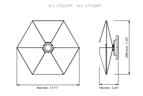 Настенный светильник Patrizia Volpato Aline 270-271/APP