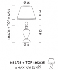 Настольная лампа Sylkom Teodora 1462/35 + TOP 1462/35