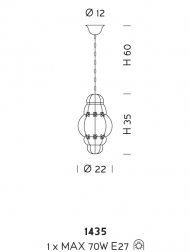Подвесной светильник Sylcom Tiepolo 1435