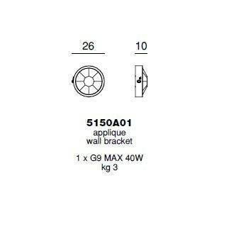 Настенный светильник Beby Group Stone 5150A01 Chrome Turquoise