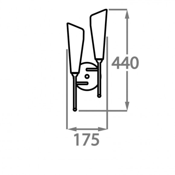 Настенный светильник Bella Figura Vega WL804-2 Настенный светильник Bella Figura Vega WL804-2