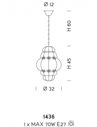 Подвесной светильник Sylcom Tiepolo 1436