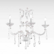 Бра Beby Group Nuovo Vintage 6101/3A White Leather 01 CUT CRYSTAL