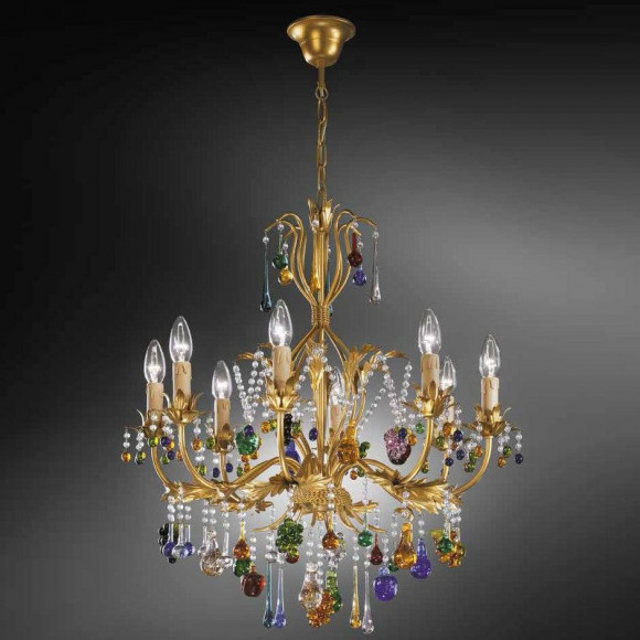 Люстра Beby Group Fruit 101/8 Gold Paint multi murano Люстра Beby Group Fruit 101/8 Gold Paint multi murano