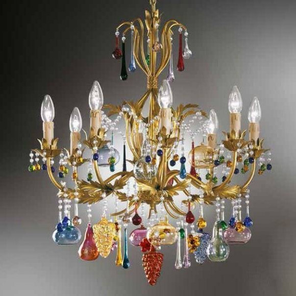 Люстра Beby Group Fruit 101/8 Gold Paint multi murano Люстра Beby Group Fruit 101/8 Gold Paint multi murano