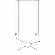 Подвесной светильник Vibia Wireflow free-form 0364