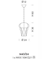 Подвесной светильник Sylcom Tiepolo 1443/24