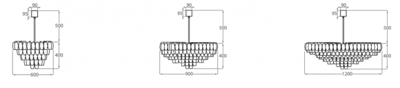 Люстра на штанге Bella Figura Retro Murano CL452 Люстра на штанге Bella Figura Retro Murano CL452