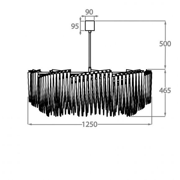 Люстра на штанге Bella Figura Vega CL800