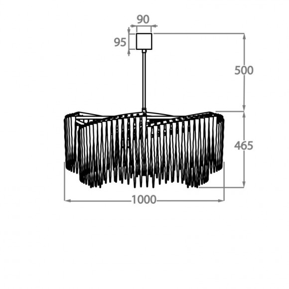 Люстра на штанге Bella Figura Vega CL800